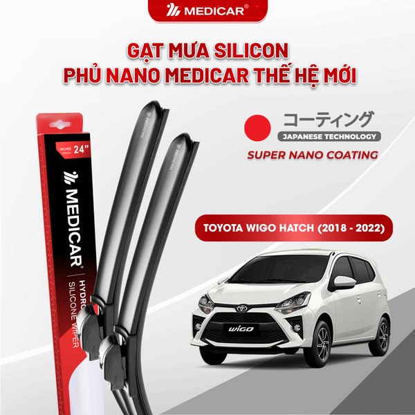 Medicar Nano-Coated Silicon Wiper Blades Toyota Wigo