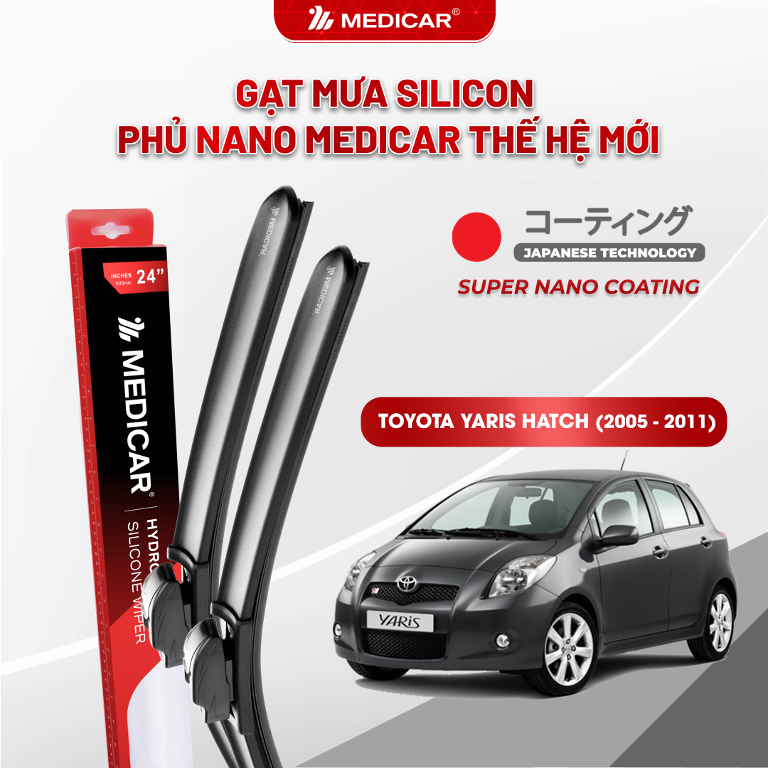 Medicar Nano-Coated Silicon Wiper Blades Toyota Yaris