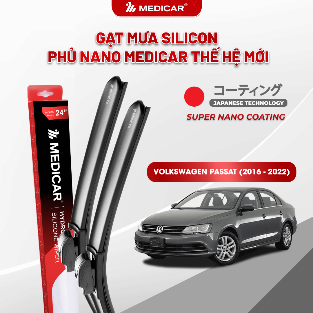 Medicar Nano-Coated Silicon Wiper Blades Volkswagen Passat