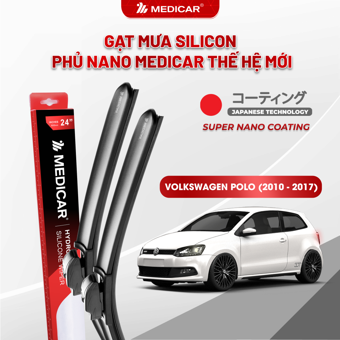 Medicar Nano-Coated Silicon Wiper Blades Volkswagen Polo
