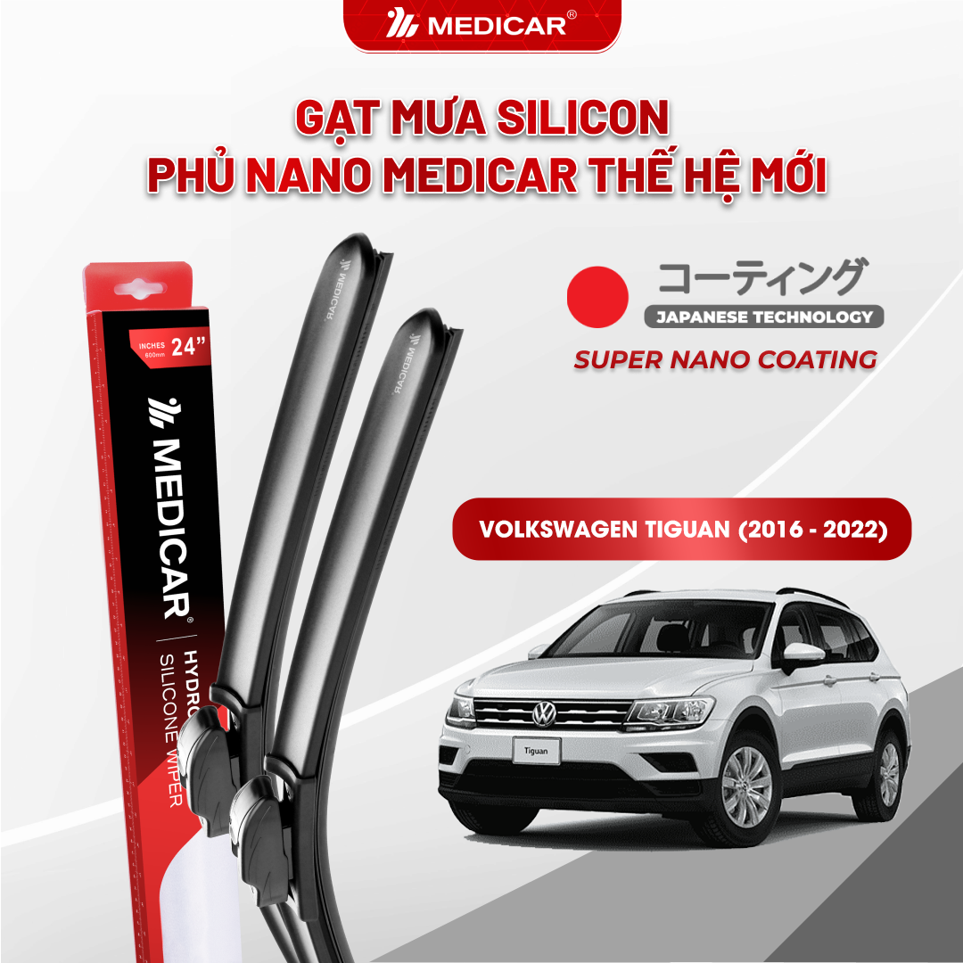 Medicar Nano-Coated Silicon Wiper Blades Volkswagen Tiguan